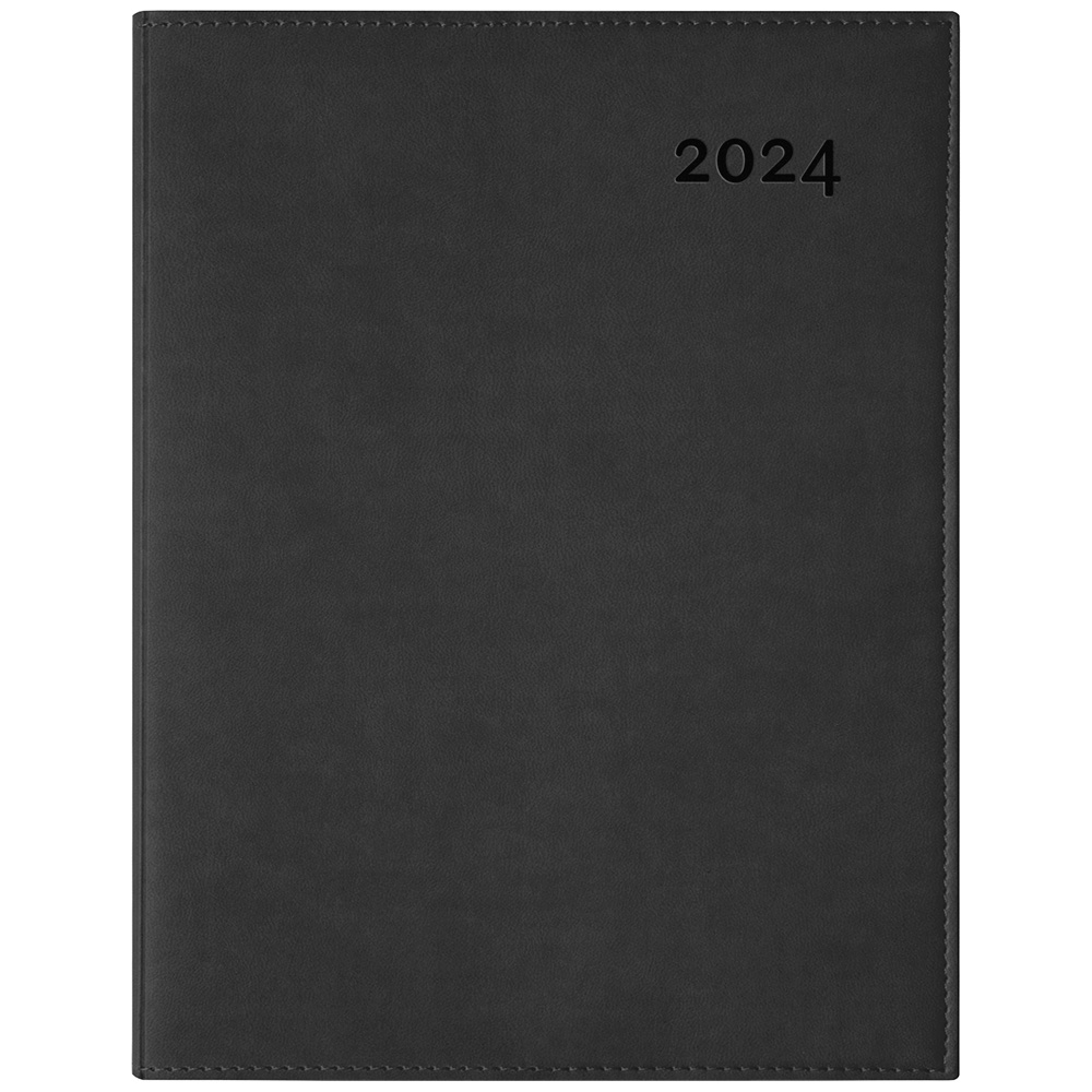 AGENDA MENSUEL 2024 A5+ souple - couleur noire