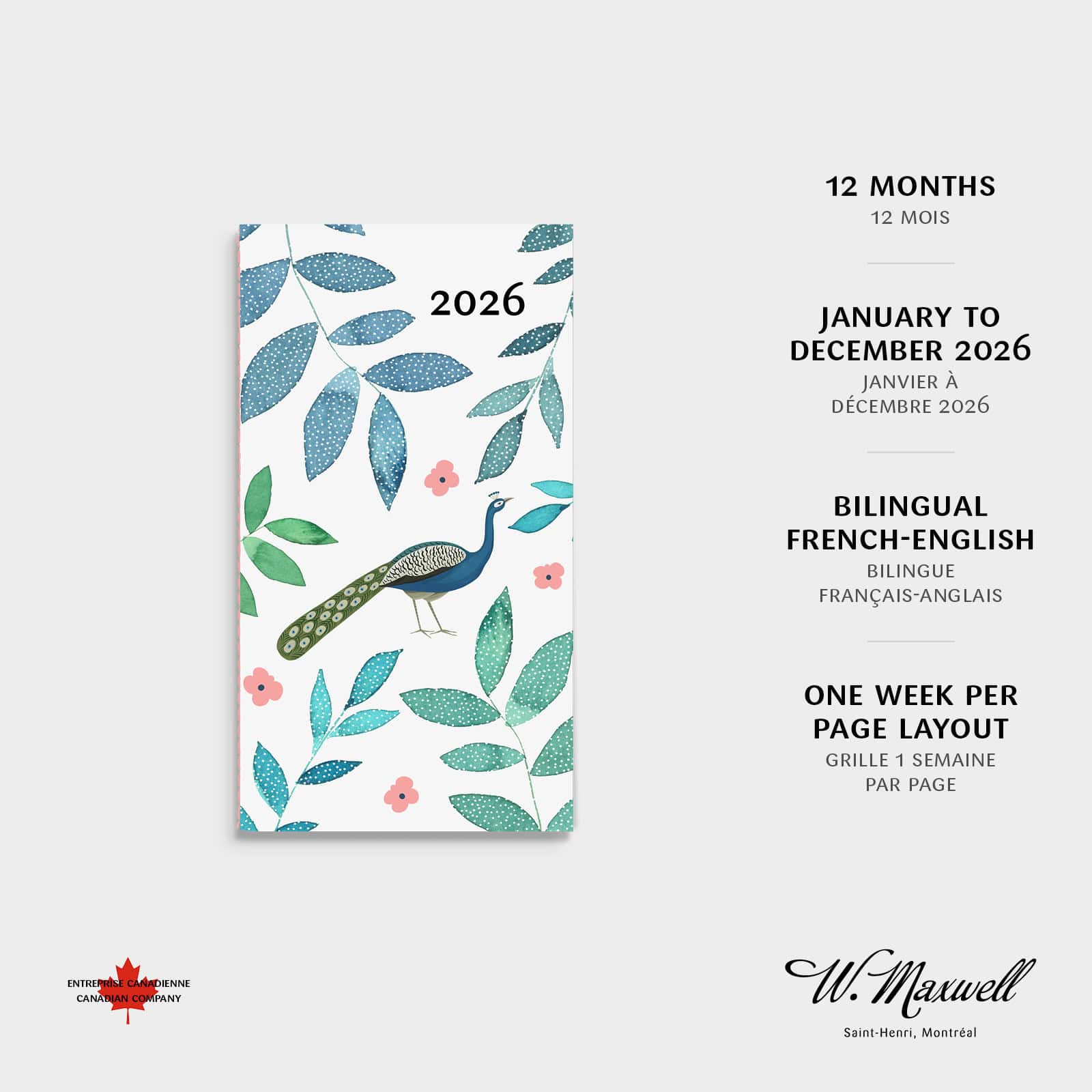 Agenda annuel Mini Paon 2026