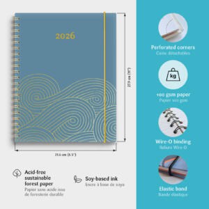 Agenda Kibo-Or bleu annuel 2026