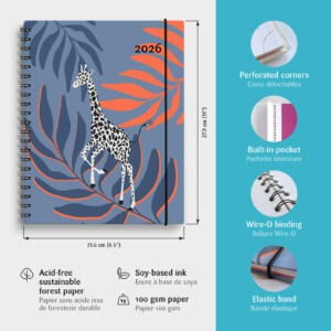 Agenda annuel Garbo Girafe 2026