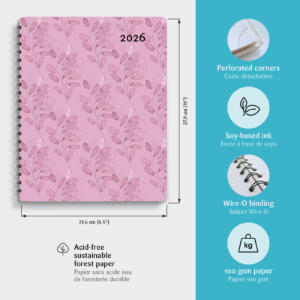 Agenda annuel Maxi Rose 2026