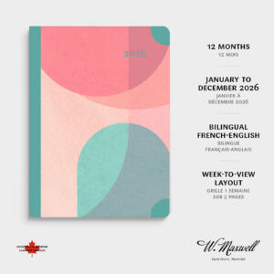 Agenda annuel Memo geometrique 2026