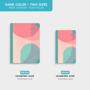 Agenda annuel Memo et Mimo Géométrique 2026