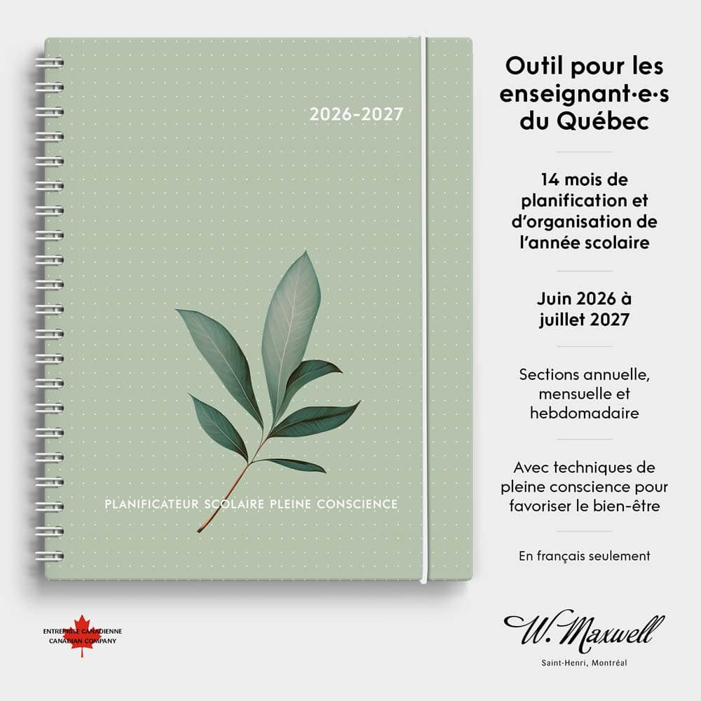 Mindfulness Academic Planner 2026–2027 for teachers in Quebec - Image 3