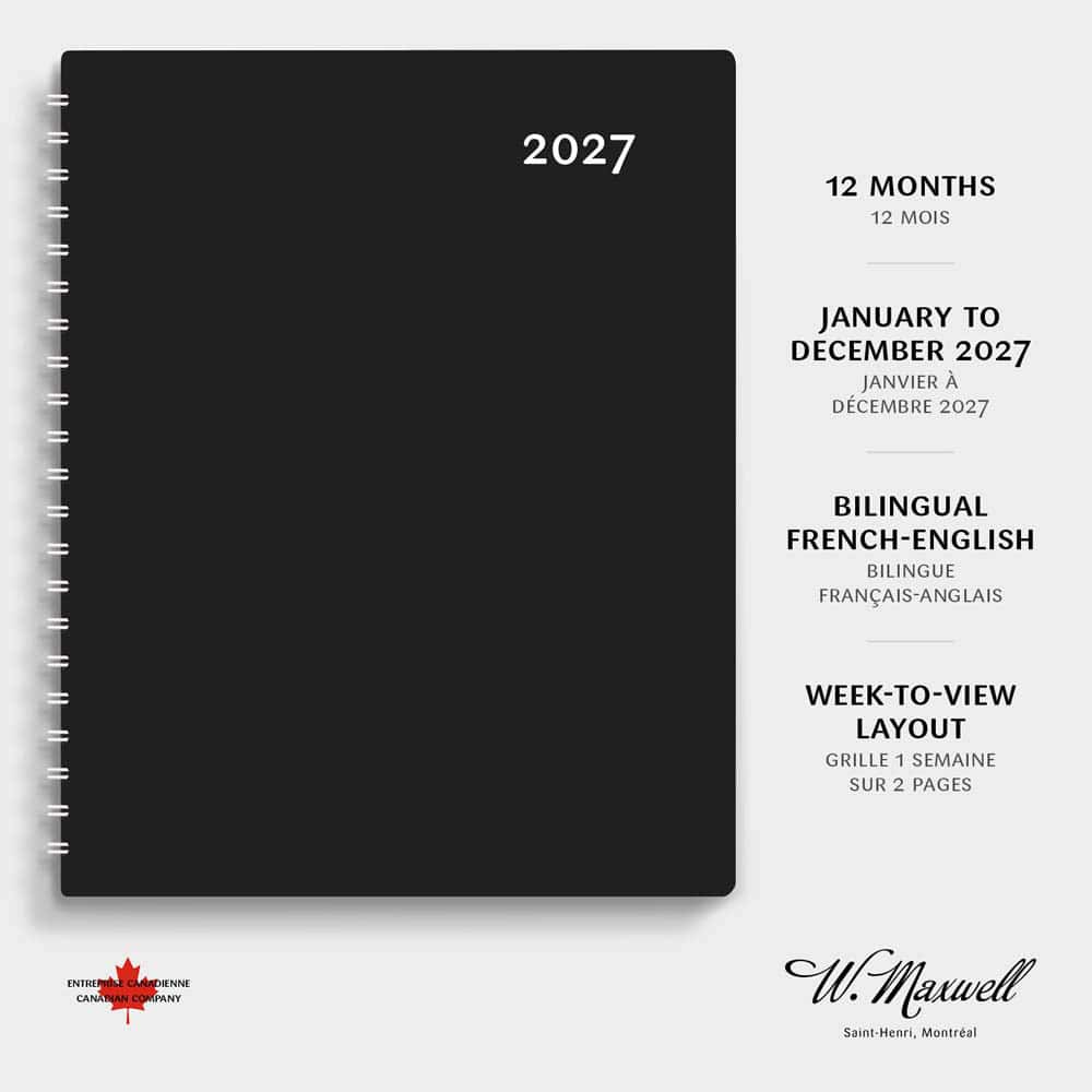 Maxi Black Yearly Agenda 2027 - Image 3